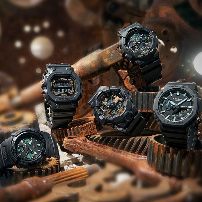 CASIO】卡西歐G-SHOCK GA-100RC-1A 兩百米防水電子錶雙顯運動錶黑/古銅