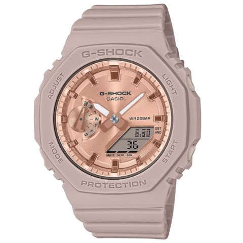 【CASIO 卡西歐】G-SHOCK 氣質閃耀 碳核心防護構造 藕粉X粉_GMA-S2100MD-4A_42.9mm