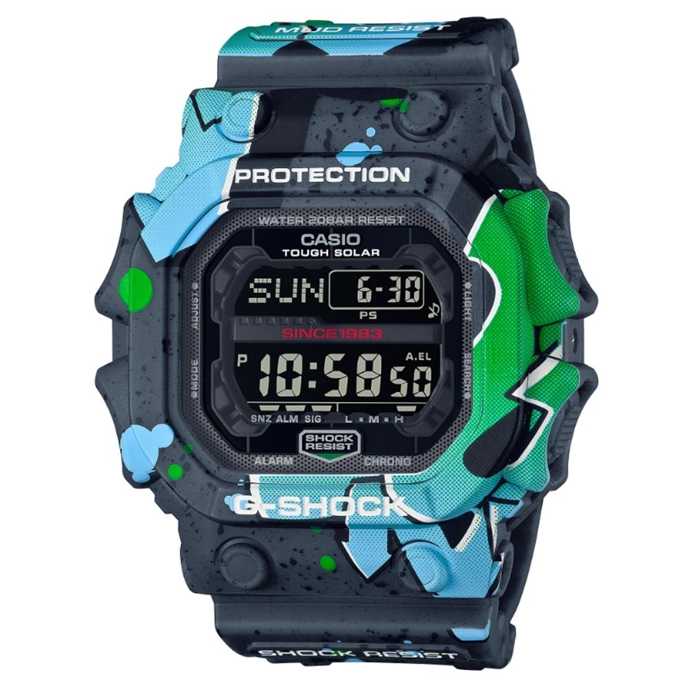 CASIO 卡西歐 G-SHOCK 塗鴉藝術 街頭原創 太陽能電力 GX-56SS-1_53.6mm