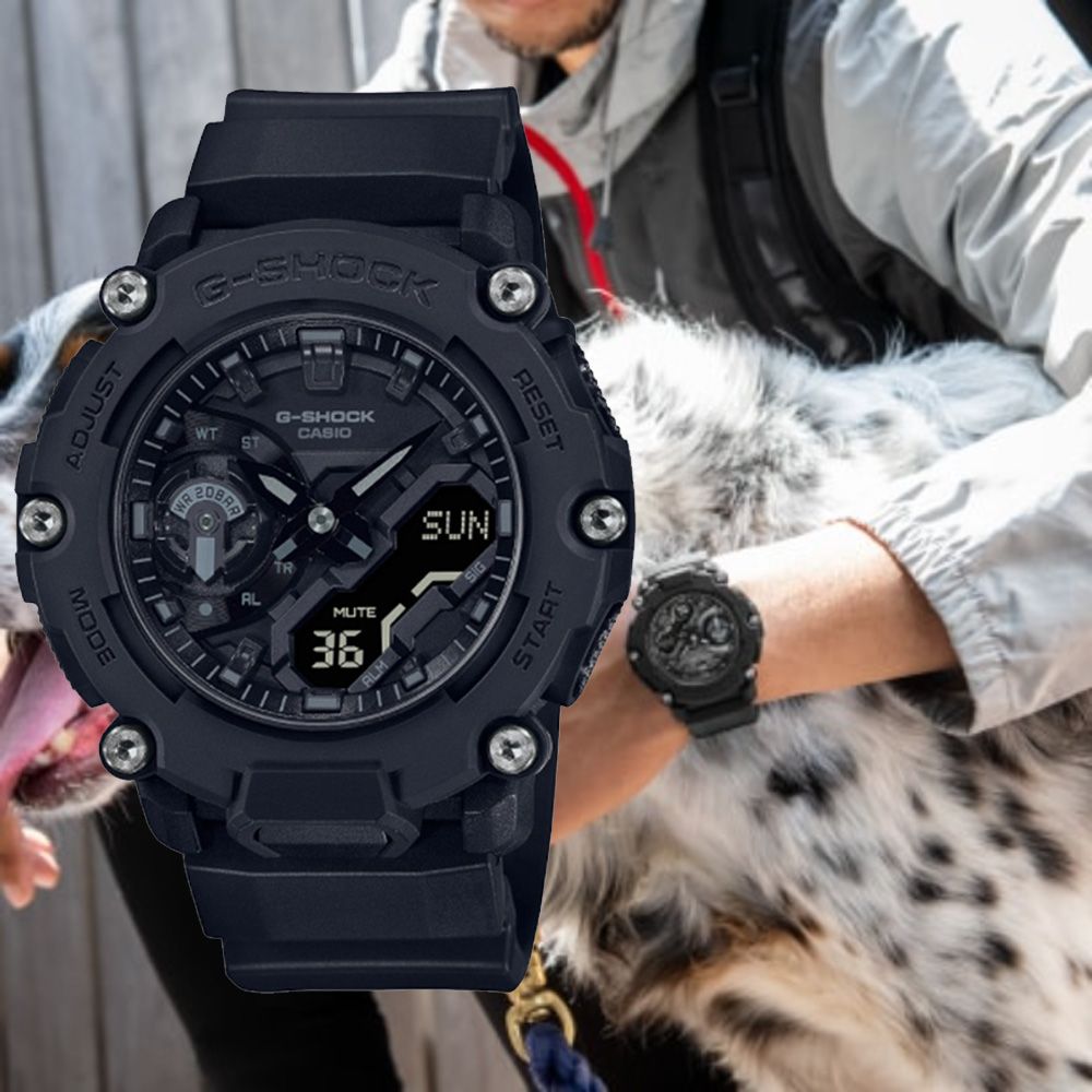 CASIO 卡西歐 G-SHOCK 冒險家 耐衝擊戶外雙顯腕錶 禮物推薦 送禮首選 GA-2200BB-1A