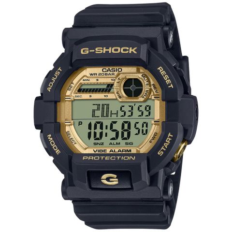 ▶新款上市◀CASIO卡西歐 G-SHOCK 黑金時尚 電子腕錶 女神節 GD-350GB-1