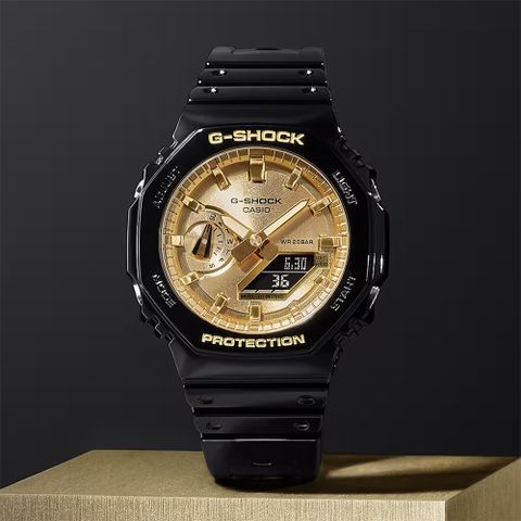 熱銷品牌▼日系手錶CASIO 卡西歐 G-SHOCK 2100八角金屬光手錶 GA-2100GB-1A