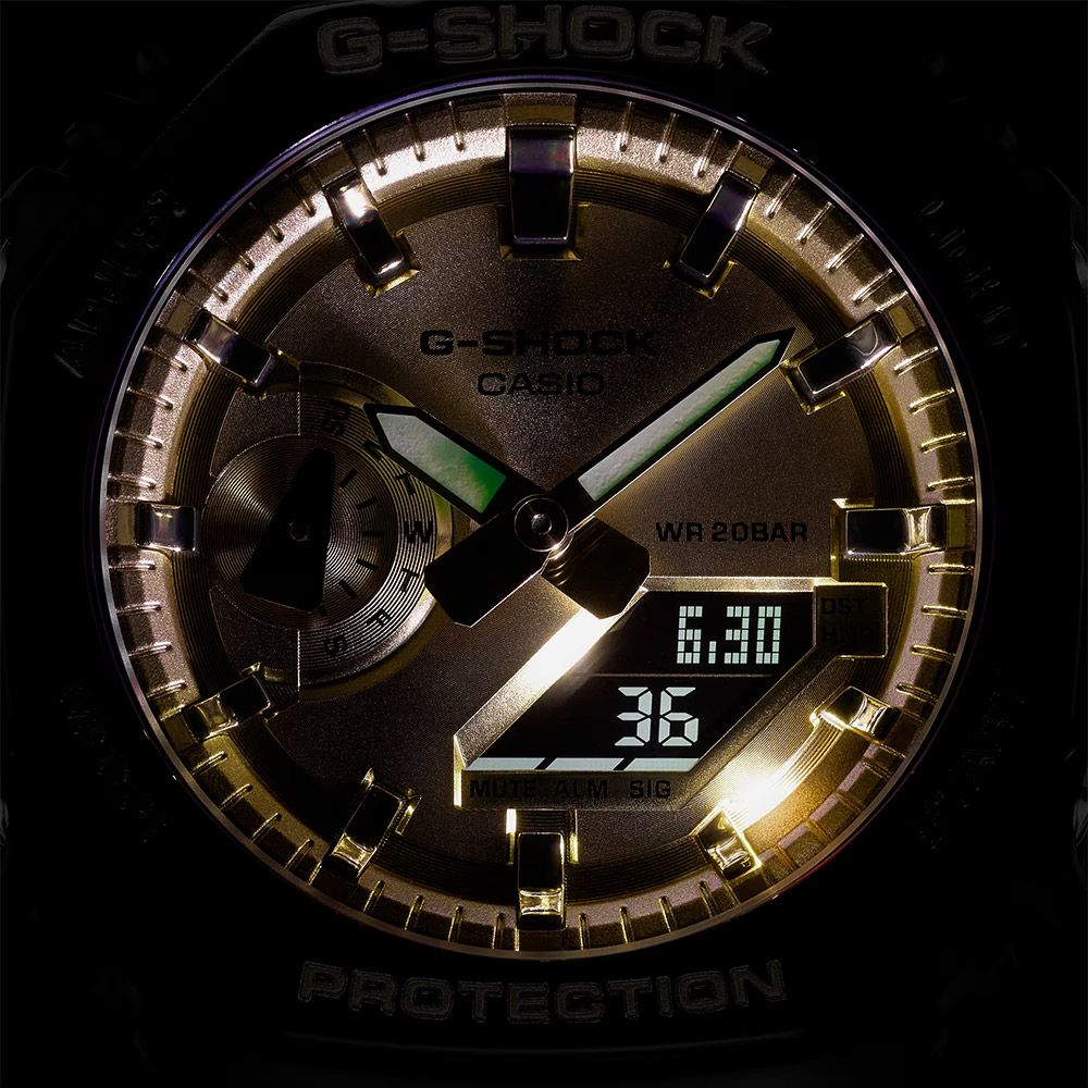 CASIO 卡西歐 G-SHOCK 2100八角金屬光手錶 GA-2100GB-1A