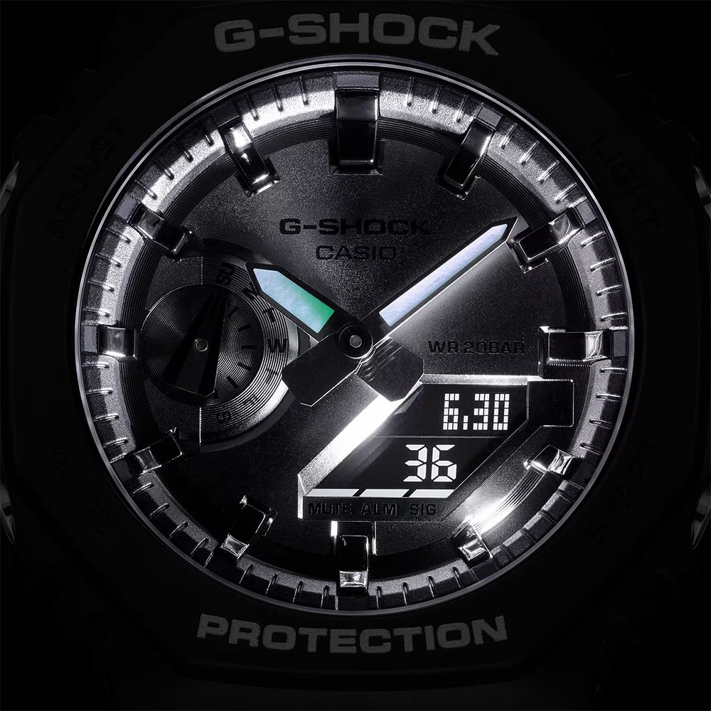 CASIO 卡西歐 G-SHOCK 2100八角金屬光手錶(GA-2100SB-1A)