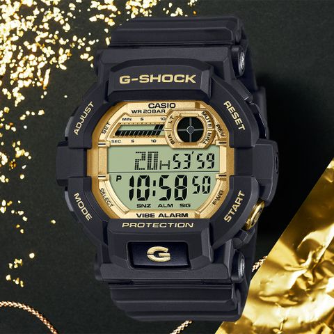 熱銷品牌▼日系手錶CASIO 卡西歐 G-SHOCK 黑金配色運動手錶 電子錶 GD-350GB-1