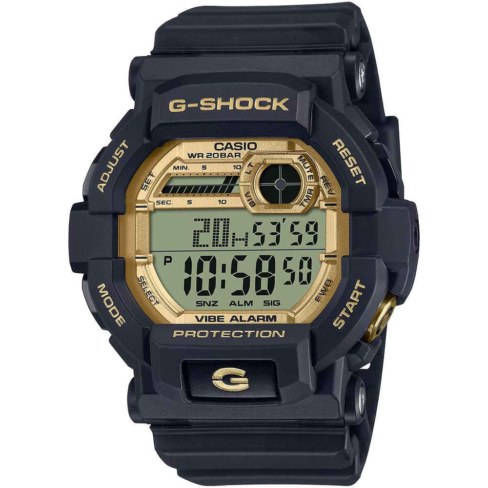 CASIO 卡西歐G-SHOCK 黑金配色運動手錶電子錶GD-350GB-1 - PChome 24h購物