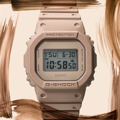 CASIO 卡西歐 G-SHOCK 大地色調電子腕錶 禮物推薦 送禮首選 DW-5600NC-5