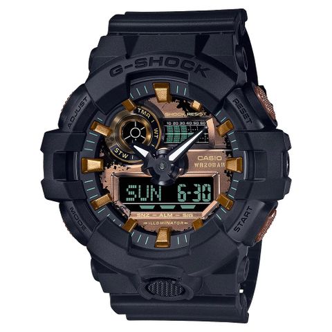 【CASIO 卡西歐】G-SHOCK 鏽鐵意象手錶 GA-700RC-1A