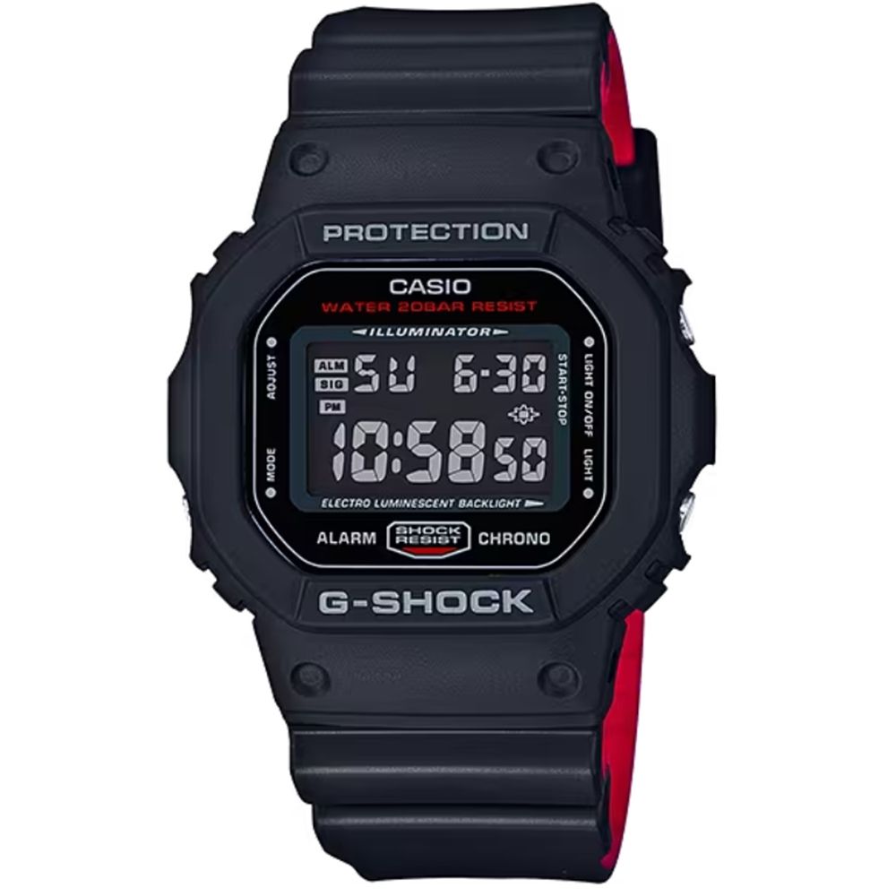 CASIO 卡西歐】G-SHOCK 經典錶款DW-5600系列軍事紅DW-5600HR-1_42.8mm