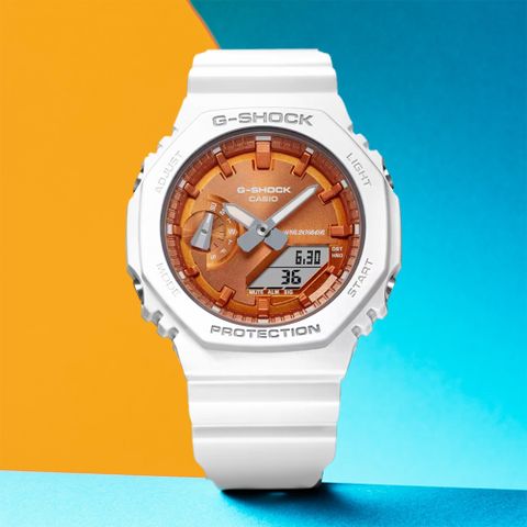 CASIO 卡西歐 G-SHOCK ITZY Lia 配戴款 八角 農家橡樹 閃耀冬季手錶 GMA-S2100WS-7A