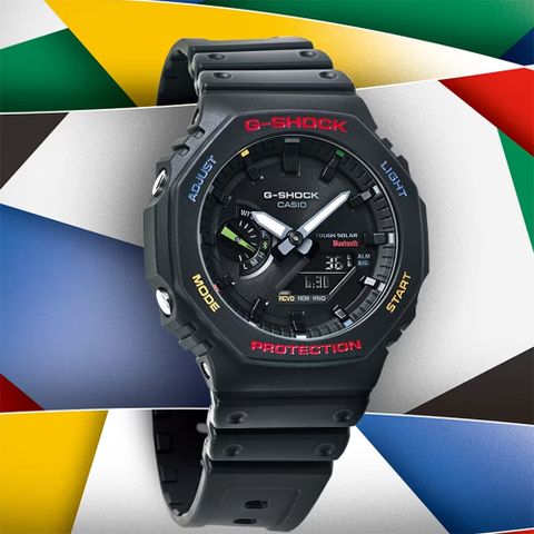 熱銷品牌▼日系手錶CASIO 卡西歐 G-SHOCK 八角 農家橡樹 太陽能藍芽多彩手錶 GA-B2100FC-1A