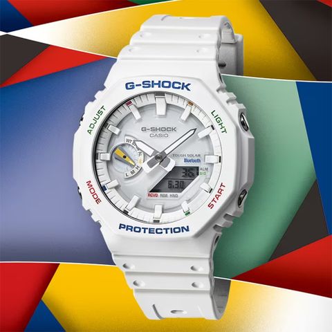 熱銷品牌▼日系手錶CASIO 卡西歐 G-SHOCK 八角 農家橡樹 太陽能藍芽多彩手錶 GA-B2100FC-7A