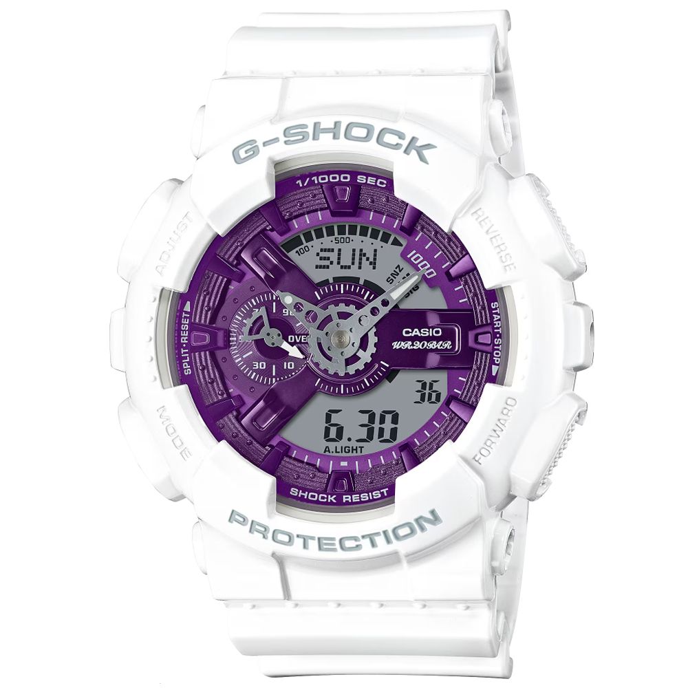 CASIO 卡西歐 G-SHOCK 冬季系列 繽紛金屬雙顯腕錶 禮物推薦 送禮首選 GA-110WS-7A