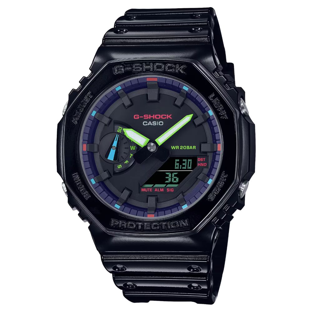 CASIO G-SHOCK 農家八角衝力腕錶/GA-2100RGB-1A - PChome 24h購物