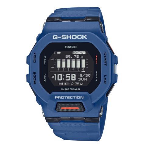 CASIO 卡西歐 G-SHOCK 藍牙連線 輕巧電子腕錶 49.4*45.9mm / GBD-200-2
