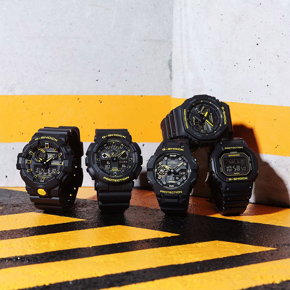 CASIO 卡西歐G-SHOCK 黑黃配色系列方形電子手錶(GW-B5600CY-1