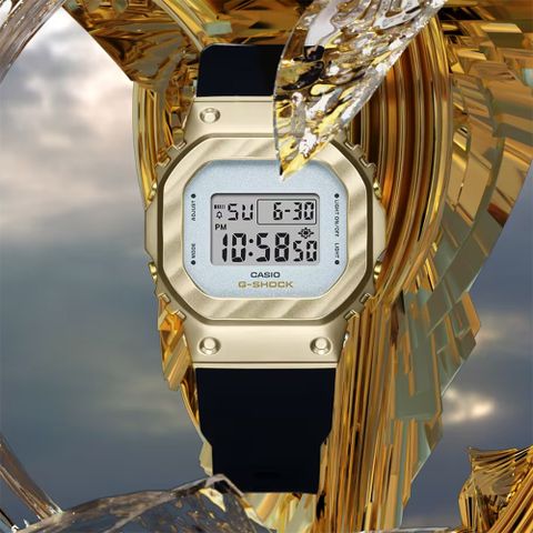 熱銷品牌▼日系手錶CASIO 卡西歐 G-SHOCK 香檳金系列 方型電子手錶(GM-S5600BC-1)