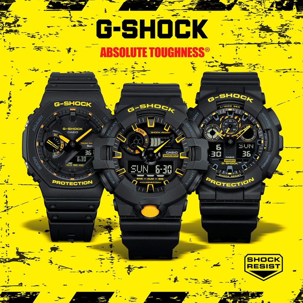 CASIO 卡西歐 G-SHOCK 八角 農家橡樹 黑黃配色系列 雙顯手錶(GA-B2100CY-1A)