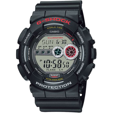 CASIO 卡西歐 G-SHOCK 強悍菱格壓紋造型錶(GD-100-1A)