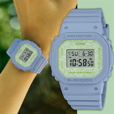CASIO 卡西歐 G-SHOCK 草本系列女錶-嫩芽綠(GMD-S5600NC-2)