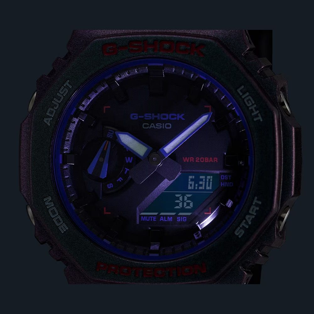 CASIO 卡西歐   G-SHOCK 電競玩家 炫彩烤漆手錶 聖誕禮物(GA-B001AH-6A)