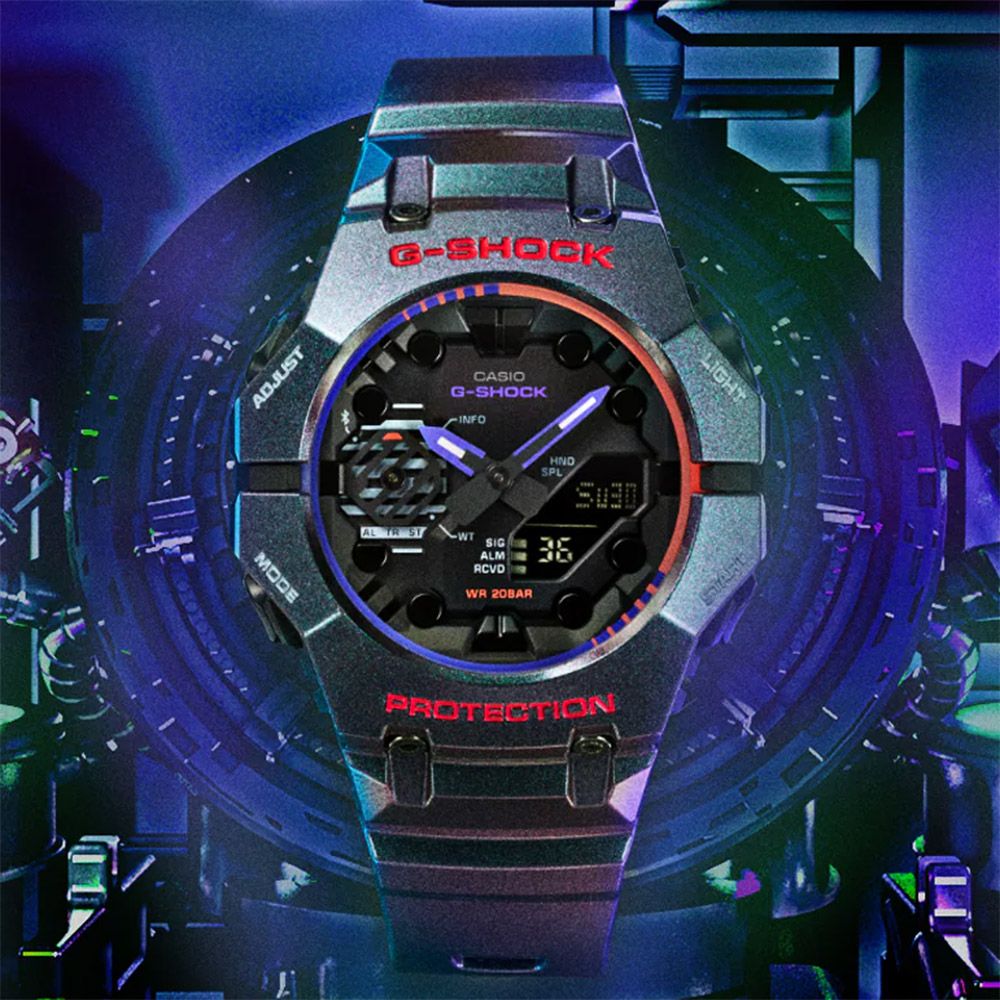 CASIO 卡西歐   G-SHOCK 電競玩家 炫彩烤漆手錶 聖誕禮物(GA-B001AH-6A)