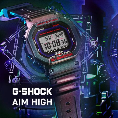 CASIO 卡西歐 G-SHOCK 電競玩家 炫彩烤漆 藍芽手錶 聖誕禮物 DW-B5600AH-6