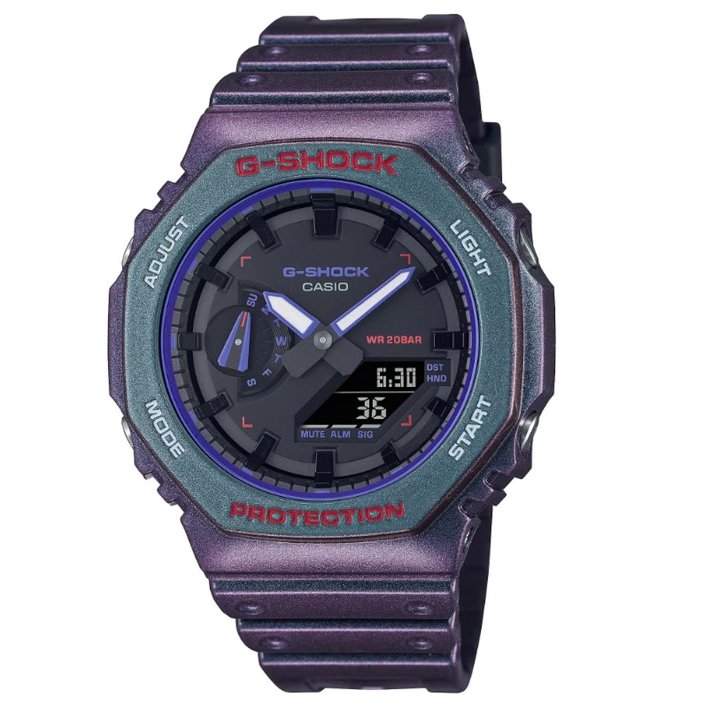 CASIO 卡西歐】G-SHOCK 電競玩家狙擊準心炫彩偏光八角形錶殼GA