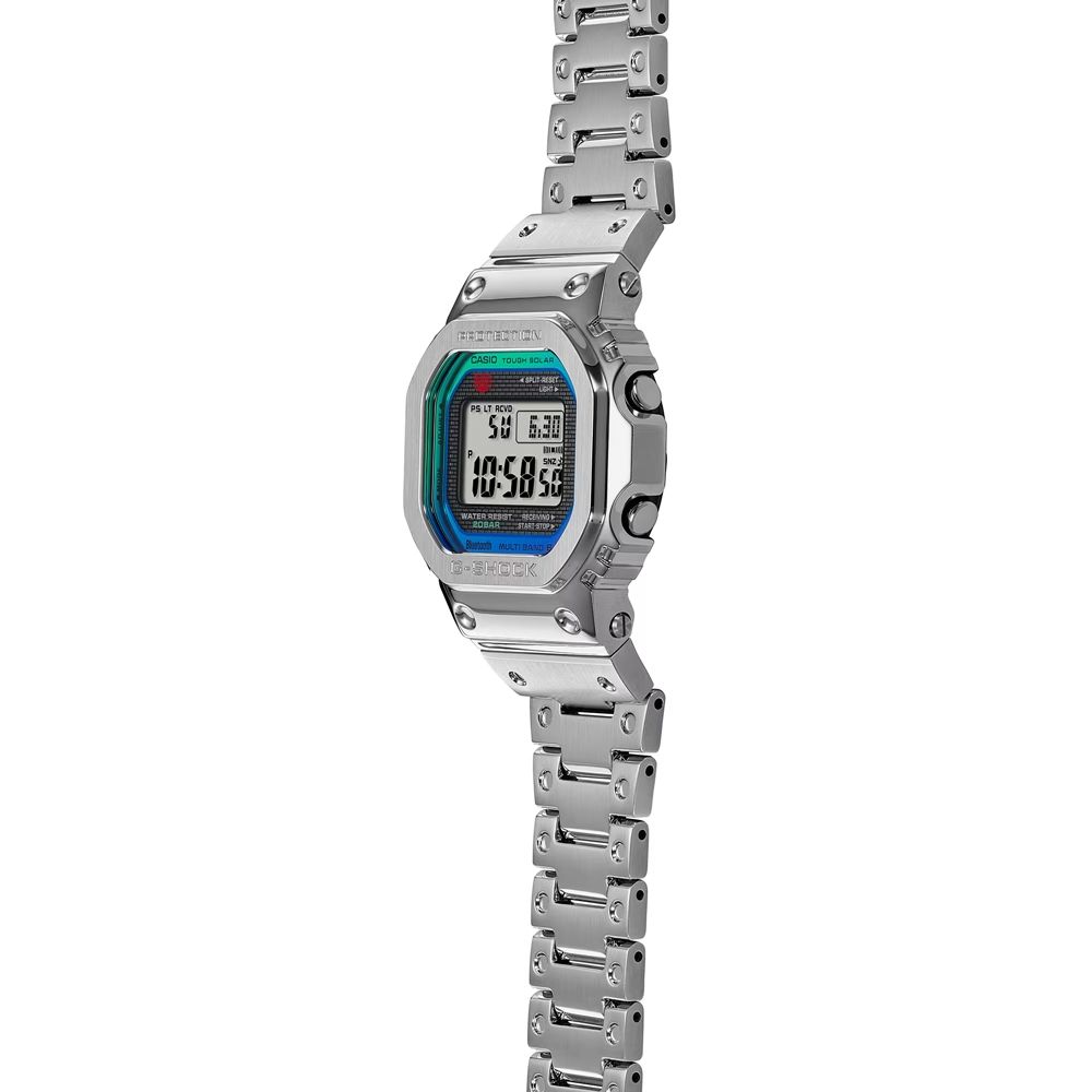 CASIO 卡西歐 G-SHOCK 電波 太陽能電力 絢彩時刻 全金屬 百搭銀 GMW-B5000PC-1_43.2mm