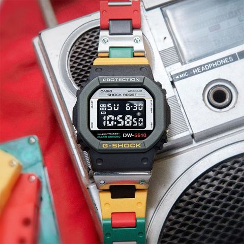 熱銷品牌▼日系手錶CASIO 卡西歐 G-SHOCK 復古錄音帶系列手錶 DW-5610MT-1