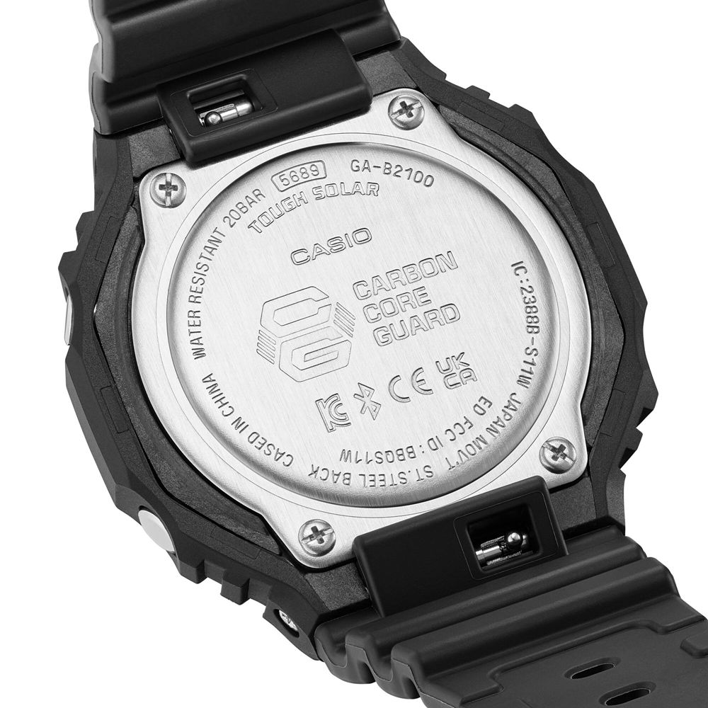 CASIO 卡西歐 G-SHOCK 藍牙 太陽能電力 潮流警示 搶眼黑黃 八角形錶殼 GA-B2100CY-1A_45.4mm