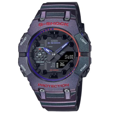 CASIO 卡西歐 G-SHOCK 藍牙 電競玩家 狙擊準心 炫彩偏光 碳纖維核心防護 GA-B001AH-6A_46mm