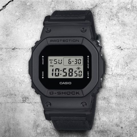 熱銷品牌▼日系手錶CASIO 卡西歐 G-SHOCK 尼龍錶帶 電子手錶 DW-5600BCE-1