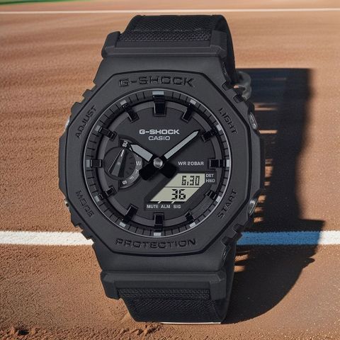 熱銷品牌▼日系手錶CASIO 卡西歐 G-SHOCK 尼龍錶帶 農家橡樹八角手錶 GA-2100BCE-1A