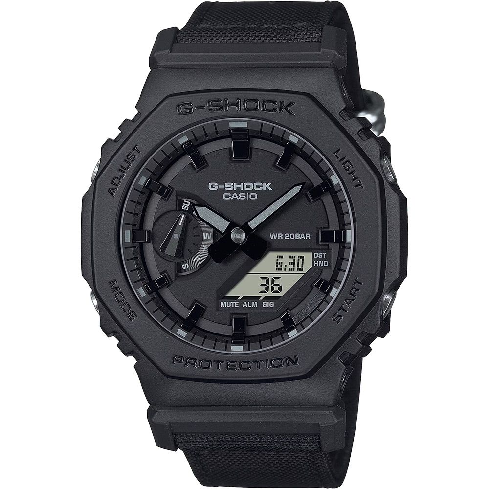 CASIO 卡西歐    G-SHOCK 尼龍錶帶 農家橡樹八角手錶 GA-2100BCE-1A