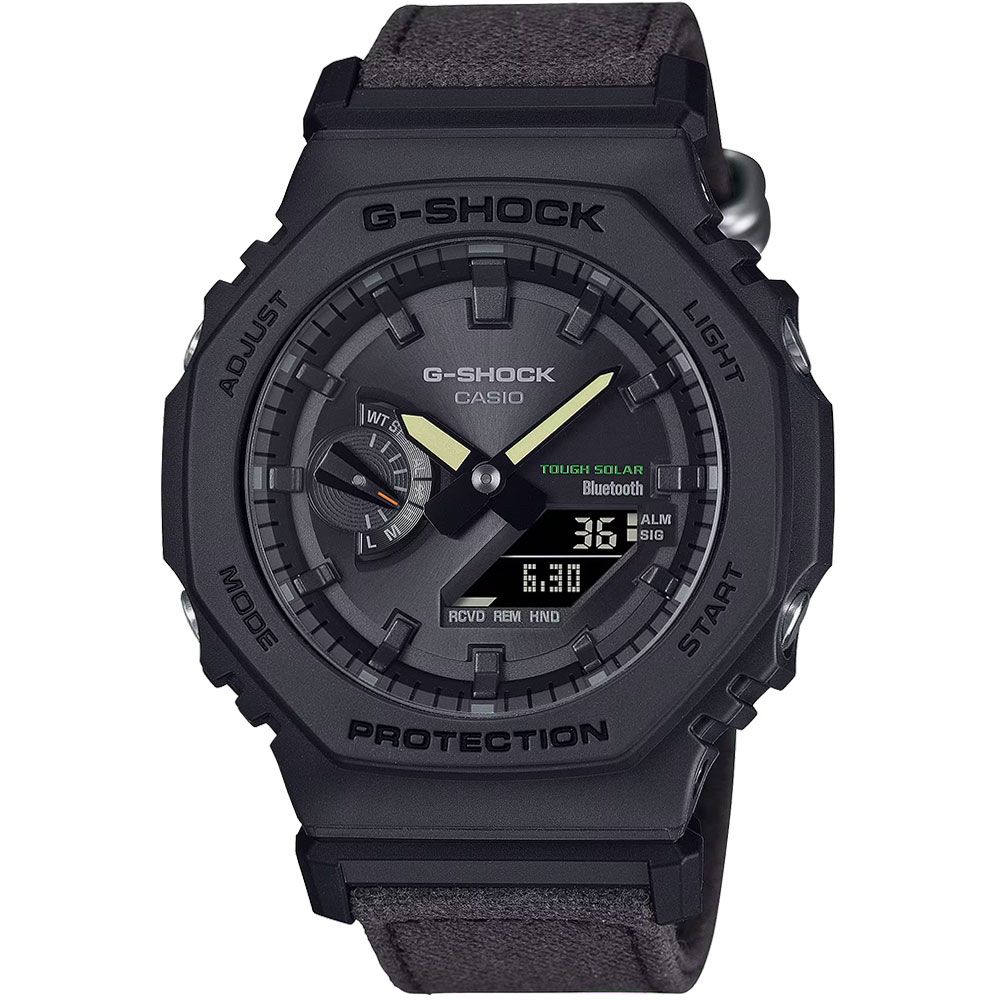 CASIO 卡西歐   G-SHOCK 太陽能藍芽 農家橡樹八角手錶 環保布質錶帶 GA-B2100CT-1A5