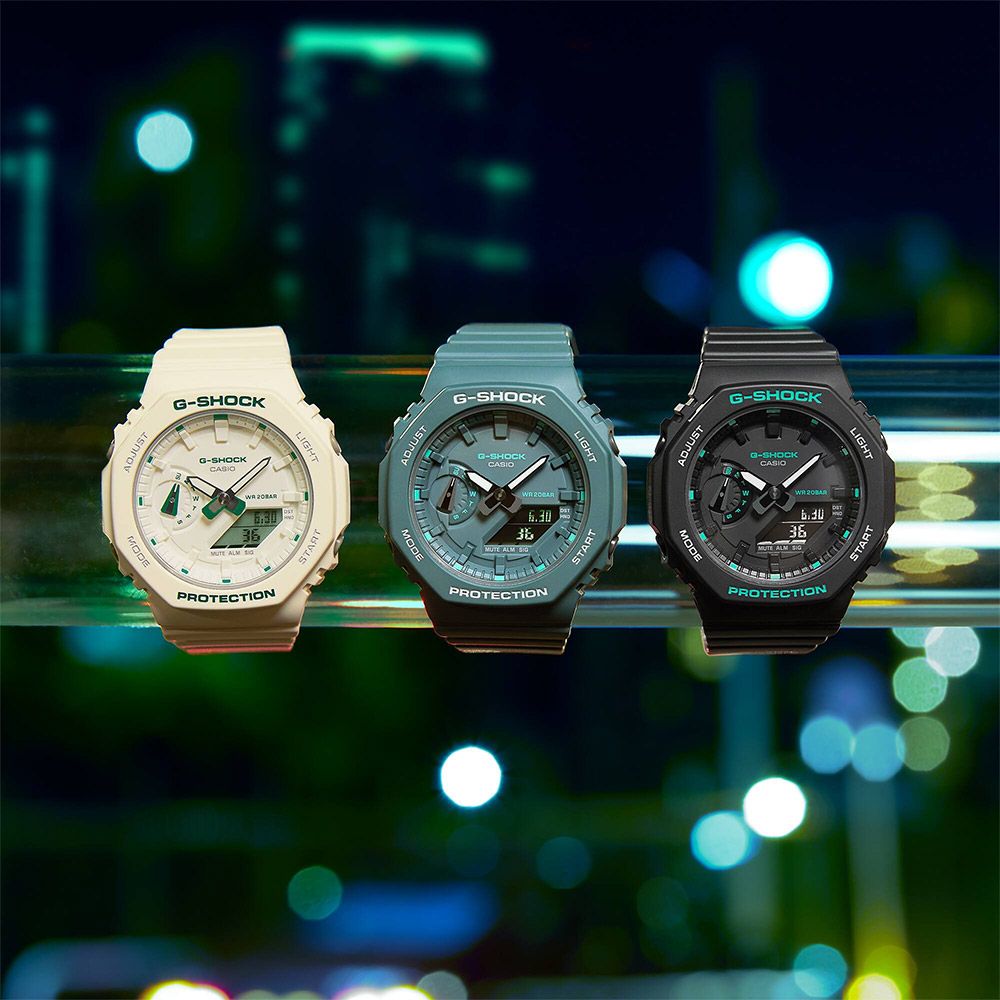 CASIO 卡西歐   G-SHOCK 摩登綠 農家橡樹八角女錶 GMA-S2100GA-7A