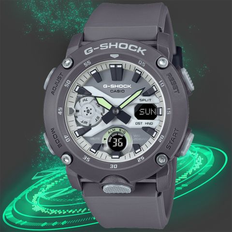 ▶新款到貨◀CASIO卡西歐 G-SHOCK 時尚深灰 雙顯腕錶 母親節 禮物 GA-2000HD-8A