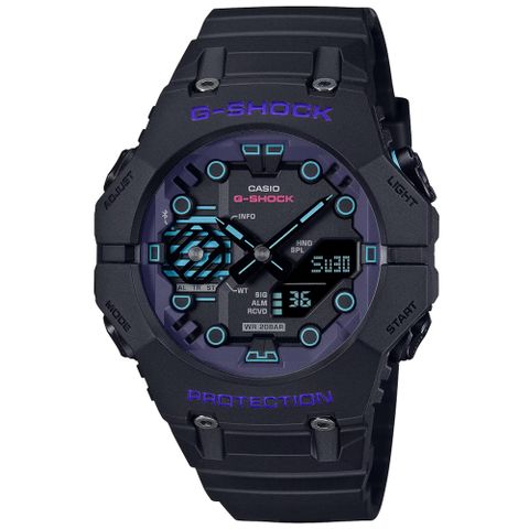 CASIO卡西歐 G-SHOCK 藍牙連線 科幻宇宙雙顯腕錶 GA-B001CBR-1A