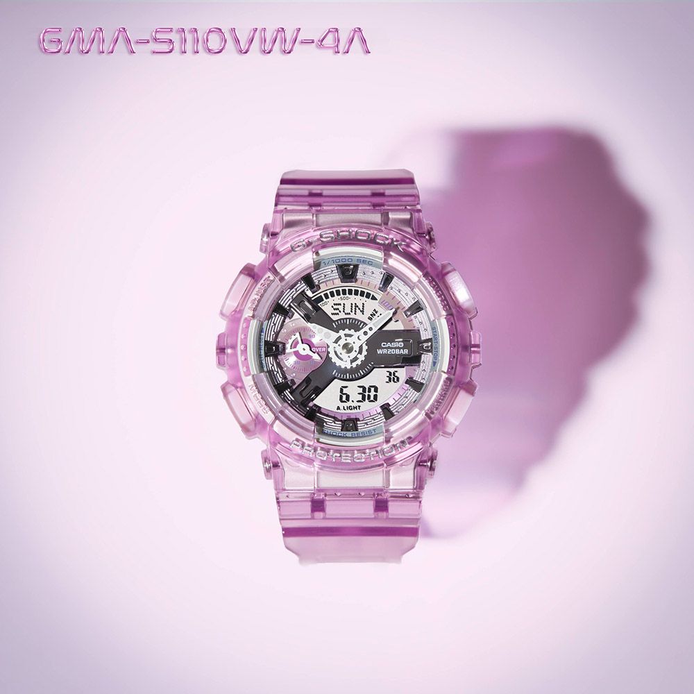 CASIO 卡西歐   G-SHOCK 未來系列 半透明女錶手錶 GMA-S110VW-4A