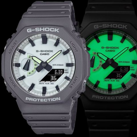 熱銷品牌▼日系手錶CASIO 卡西歐 G-SHOCK 綠光系列 八角 農家橡樹手錶 GA-2100HD-8A