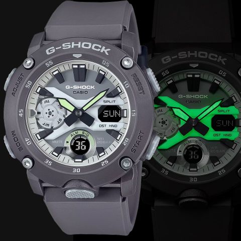 熱銷品牌▼日系手錶CASIO 卡西歐 G-SHOCK 綠光系列運動手錶 GA-2000HD-8A