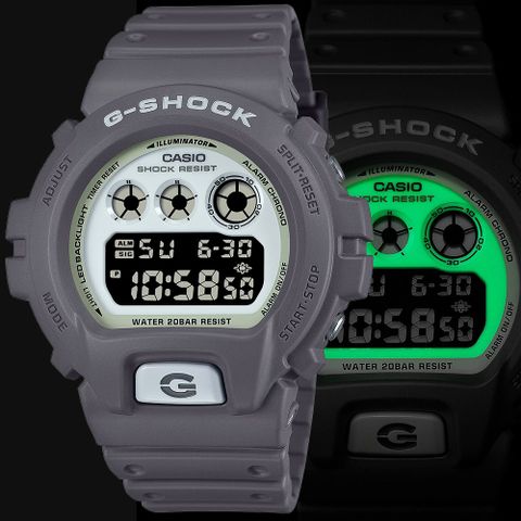 CASIO 卡西歐 G-SHOCK 綠光系列手錶 DW-6900HD-8