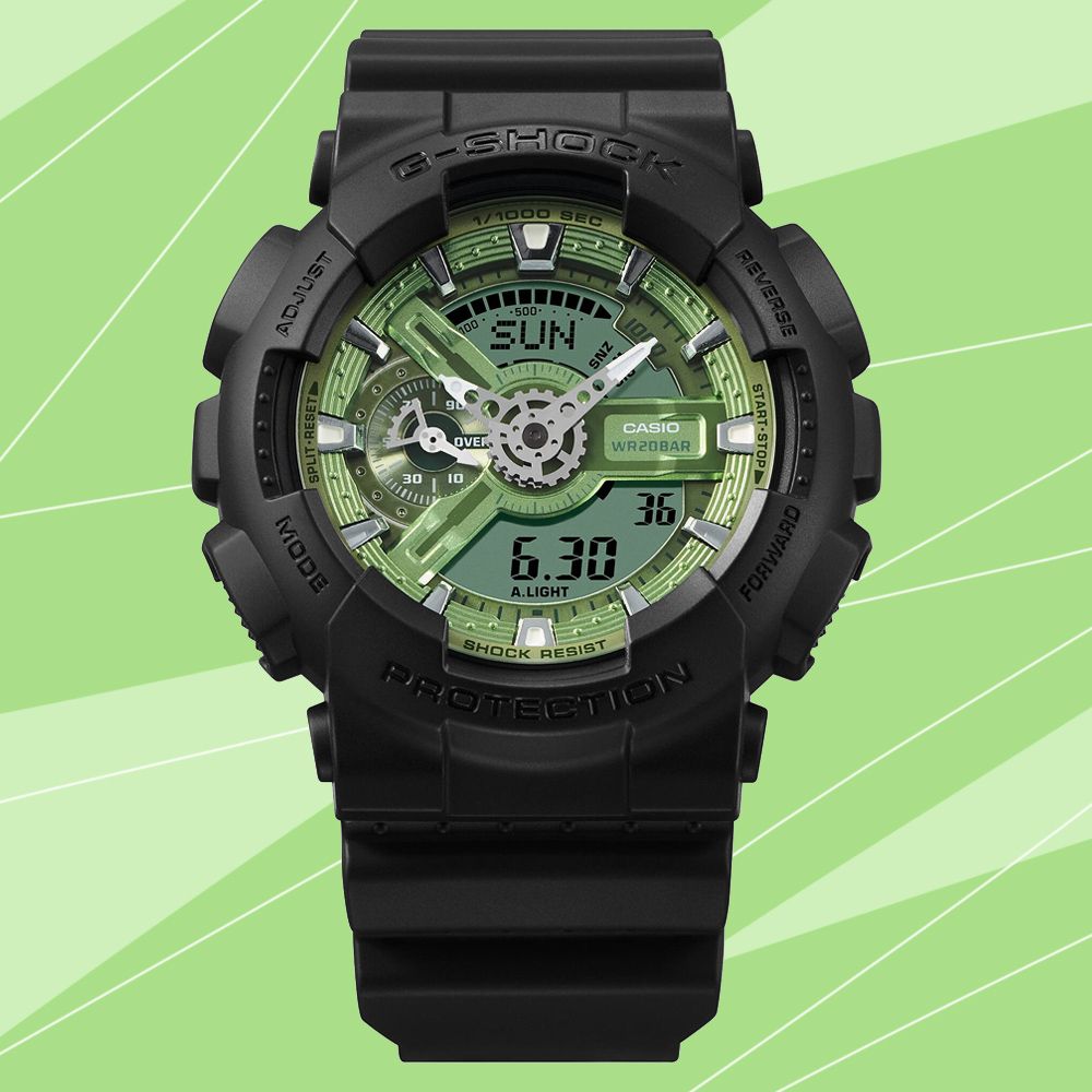 CASIO 卡西歐   G-SHOCK 街頭質樸風格 酷炫設計 大錶殼雙顯錶-綠色 GA-110CD-1A3