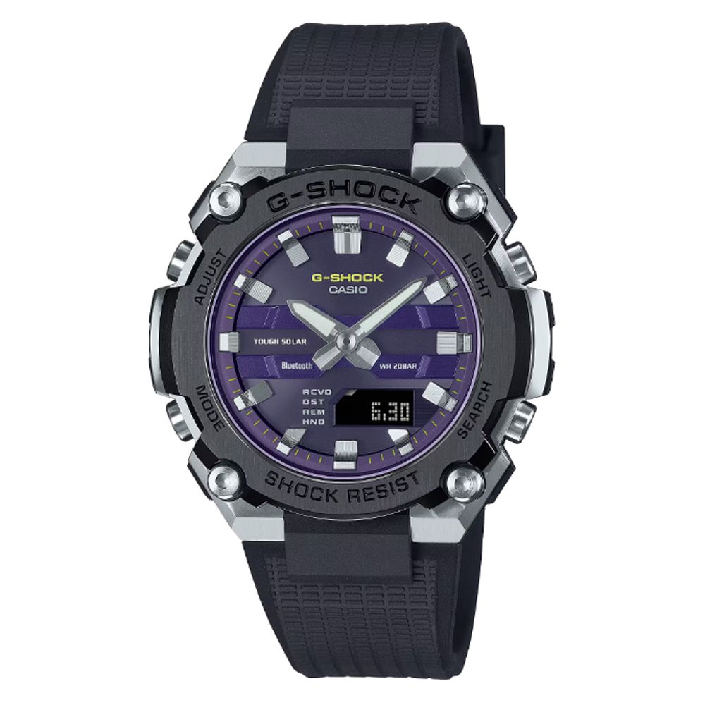 CASIO 卡西歐   G-SHOCK G-STEEL 纖薄 太陽能智慧藍芽雙顯錶-藍 GST-B600A-1A6