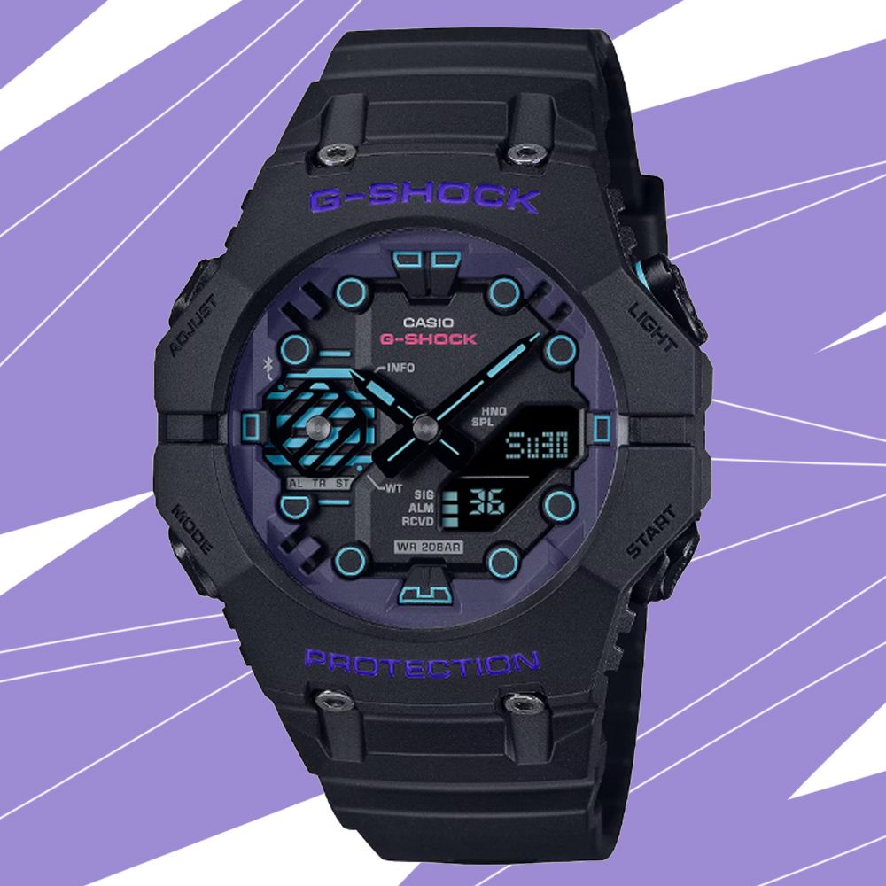 CASIO 卡西歐   G-SHOCK 網路空間 科幻宇宙 智慧藍芽連結雙顯錶-黑 GA-B001CBR-1A 防水200米