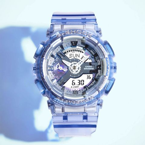 CASIO 卡西歐 G-SHOCK 未來系列 半透明女錶手錶 GMA-S110VW-6A