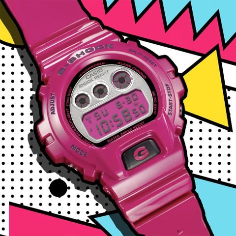 CASIO卡西歐 G-SHOCK 復刻Crazy Colors系列 電子腕錶 DW-6900RCS-4