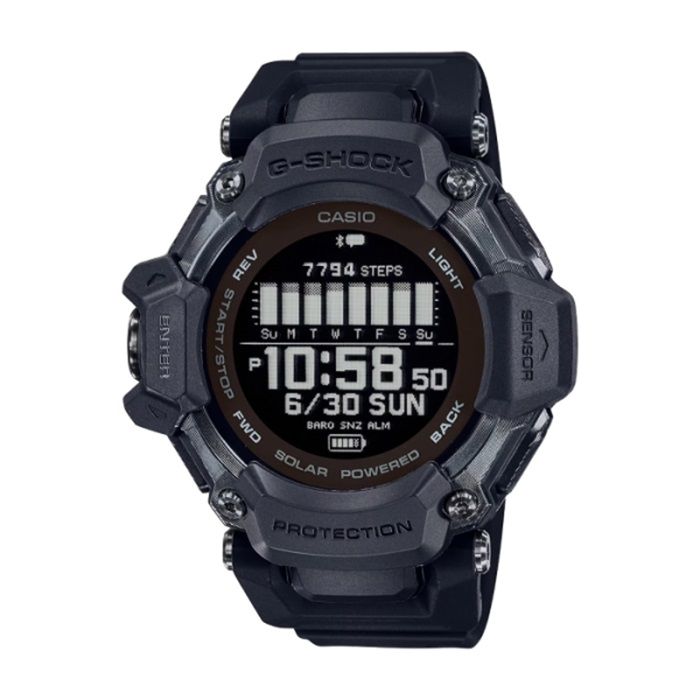  【CASIO G-SHOCK】G-SQUAD系列進階運動腕錶-武士黑/GBD-H2000-1B/台灣總代理公司貨享一年保固