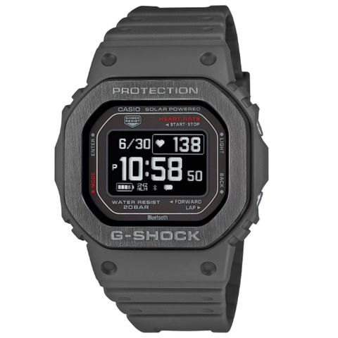 CASIO 卡西歐 G-SHOCK G-SQUAD系列 太陽能 藍牙運動電子錶_黑_DW-H5600MB-8_44.5mm